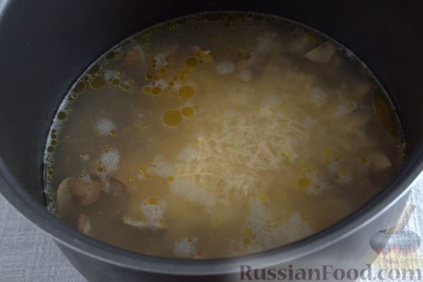 Сырный суп с мятой (в мультиварке)